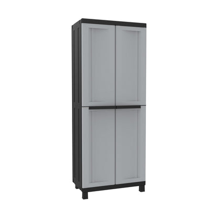 Schrank Terry Schwarz/Grau Harz (68 X 39 X 170 CM)