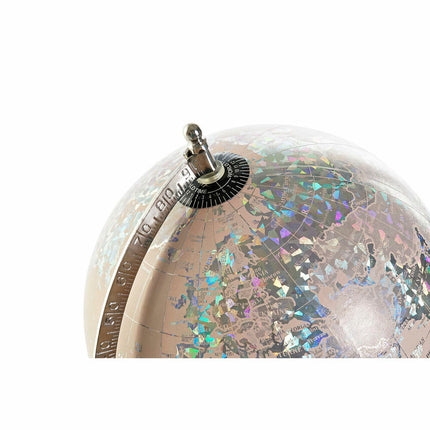 Terraqueo-Globus DKD Home Decor Silberfarben Beige Metall PVC (22 x 20 x 40 cm)