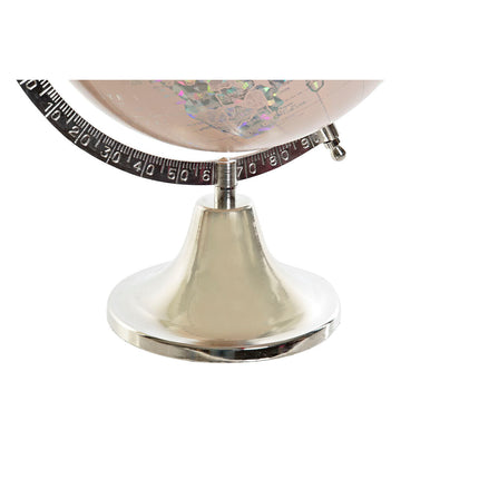 Terraqueo-Globus DKD Home Decor Silberfarben Beige Metall PVC (22 x 20 x 40 cm)