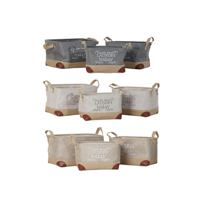 Korb-Set DKD Home Decor Polyester (3 pcs)