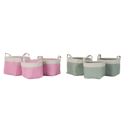 Korb-Set DKD Home Decor Polyester (3 pcs) (2 pcs)