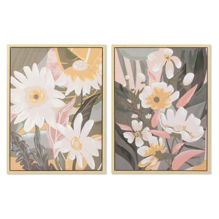 Bild DKD Home Decor 60 x 4 x 80 cm Blomster Skandinavisch (2 Stück)