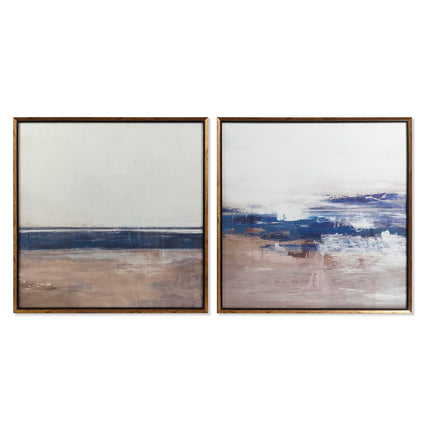 Bild DKD Home Decor abstrakt 80 x 3 x 80 cm Moderne (2 Stück)