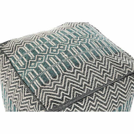 Kissen DKD Home Decor Boden Streifen Blau Polyester Baumwolle Weiß grün Boho (50 x 50 x 50 cm)