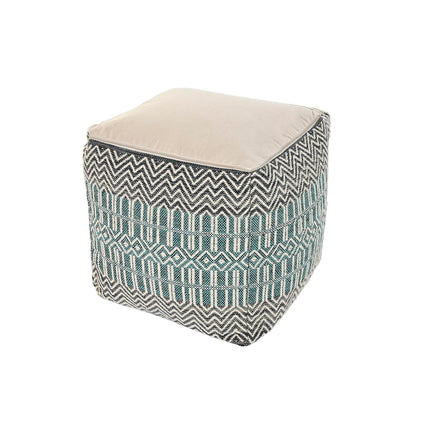 Kissen DKD Home Decor Boden Streifen Blau Polyester Baumwolle Weiß grün Boho (50 x 50 x 50 cm)