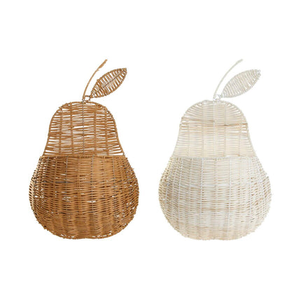 Korb DKD Home Decor An der Wand montiert Rattan (55 x 33 x 14 cm) (2 Stück)
