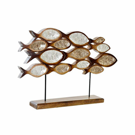 Deko-Figur DKD Home Decor Gold Braun Eisen Spiralen (66 x 11 x 45 cm)
