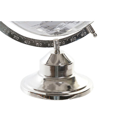 Terraqueo-Globus DKD Home Decor Weiß Grau Silberfarben Moderne 27 x 25 x 38 cm