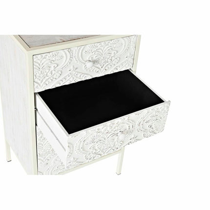 Schubladenschrank DKD Home Decor Tanne MDF Weiß Araber (45 x 34 x 78 cm)