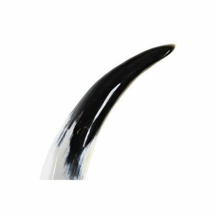 Dekoration DKD Home Decor Schwarz Gold Metall Holz Weiß Harz Hellgrau Kolonial Horn (10 x 10 x 51 cm)