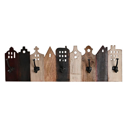 Wandgarderobe DKD Home Decor Metall Holz (81 x 10 x 25 cm)