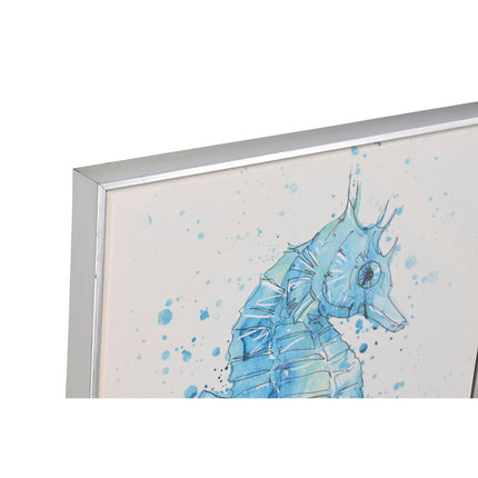 Bild DKD Home Decor 40 x 2,5 x 50 cm Marineblau Mediterraner (4 Stücke)