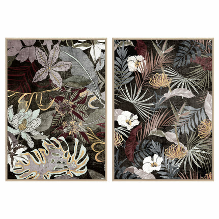 Bild DKD Home Decor 83 x 4,5 x 122,5 cm 83 x 4,5 x 123 cm Tropical Pflanzenblatt (2 Stück)
