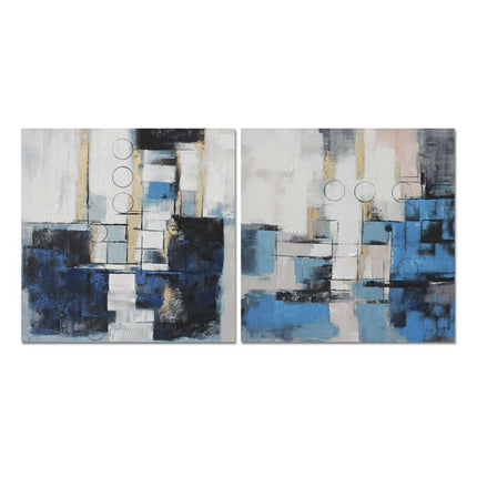 Bild DKD Home Decor 100 x 2,8 x 100 cm abstrakt Moderne (2 Stück)