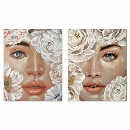 Bild DKD Home Decor Blomster 80 x 3 x 100 cm Romantisch (2 Stück)