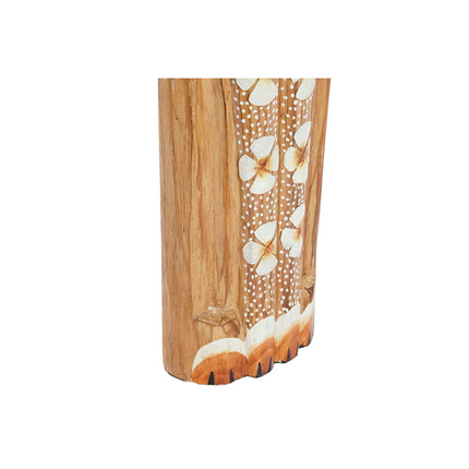 Deko-Figur DKD Home Decor Weiß Braun Hund Tropical 80 cm 16 x 9 x 100 cm