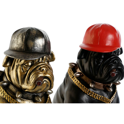 Deko-Figur Home ESPRIT Bunt Hund 30 x 22 x 35 cm (2 Stück)