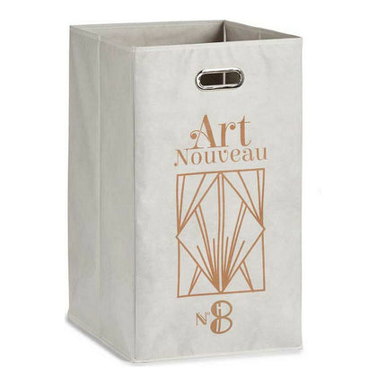 Korb Art Nouveau Biegsam Gold Weiß 60 L Pappe (35 x 57 x 35 cm)