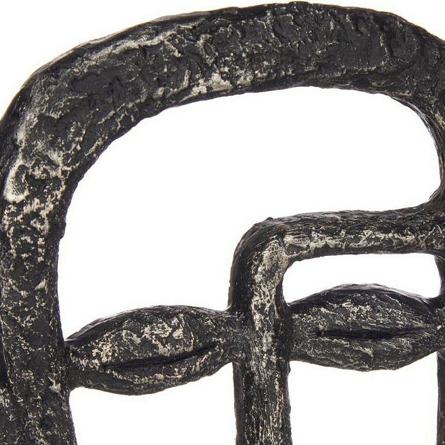 Deko-Figur Gesicht Schwarz Polyesterharz (19,5 x 38 x 10,5 cm)