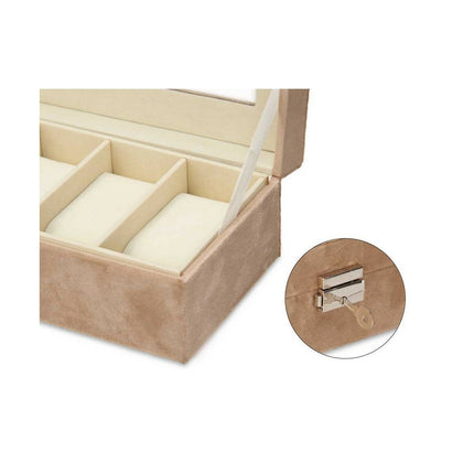 Uhrenbox Metall Braun (30,5 x 8,5 x 11,5 cm) (6 Stück)