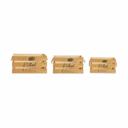Set dekorativer Karten Natural Braun Holz (4 Stück)