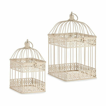 Dekorativer Käfig Satz Creme (2 Stück)