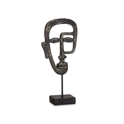 Deko-Figur Gesicht Schwarz 19,5 x 38 x 10,5 cm (4 Stück)