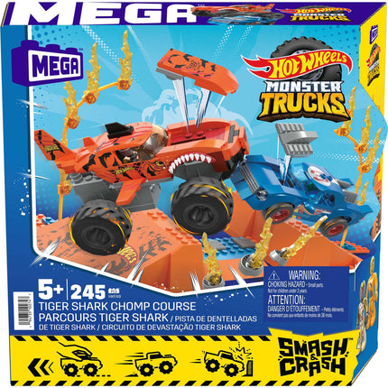 Baukasten Hot Wheels Mega Construx - Smash & Crash Shark Race 245 Stücke