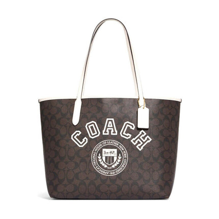 Damen Handtasche Coach CB869-IMUOC Braun (44 x 27 x 14 cm)