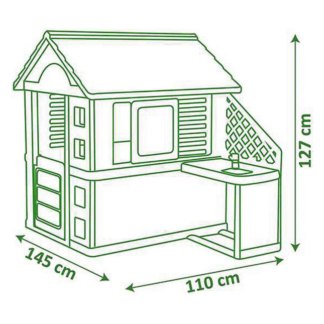 Kinderspielhaus Nature Simba (145 x 110 x 127 cm)