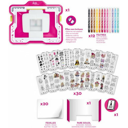 Zeichenset Maped Lumi´Board Barbie Rosa