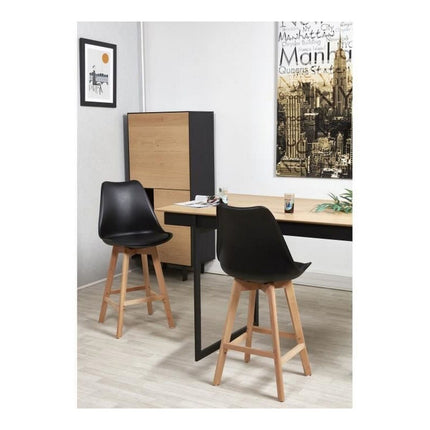 Hocker Bjorn Schwarz Kunststoff Polyurethan (48,5 x 53 x 65 cm) (2 Stück)