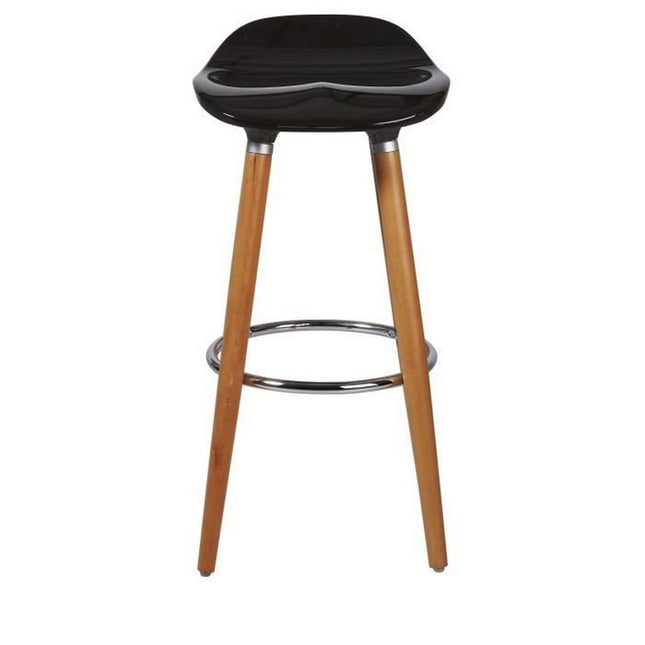 Hocker Oslo Schwarz Braun PVC (39 x 33 x 70 cm) (4 Stück)