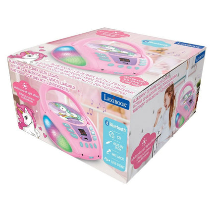 CD/MP3 Player Lexibook Bluetooth Rosa Für Kinder Einhorn