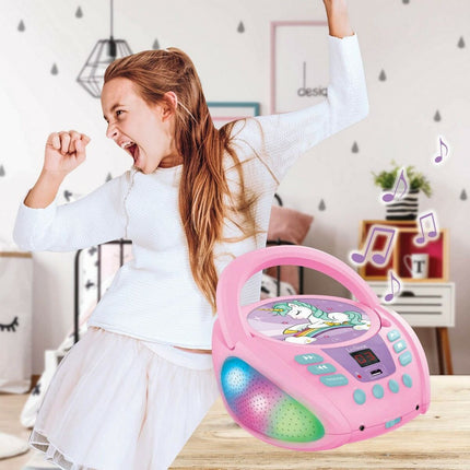 CD/MP3 Player Lexibook Bluetooth Rosa Für Kinder Einhorn