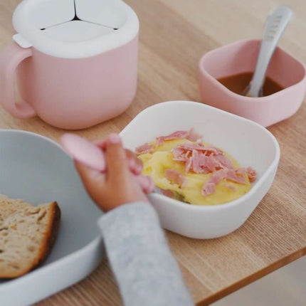 Schüsselset für Babynahrung Béaba Rosa Silikon 3 Stücke