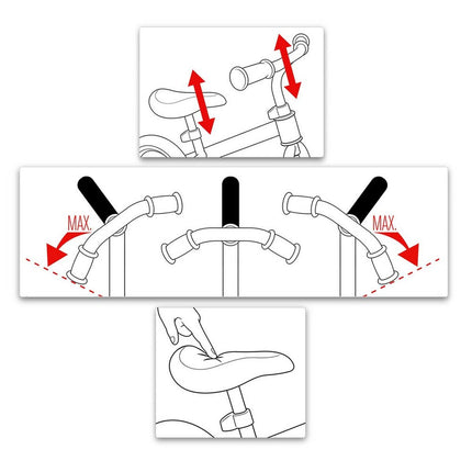 Kinderfahrrad Skids Control Stahl grün Nylon Fußstütze