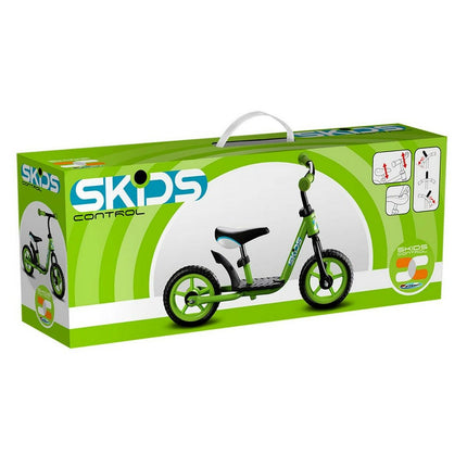 Kinderfahrrad Skids Control Stahl grün Nylon Fußstütze
