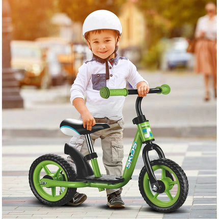 Kinderfahrrad Skids Control Stahl grün Nylon Fußstütze