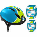 Helm und Knieschützer Kit Blau Ellbogenschützer