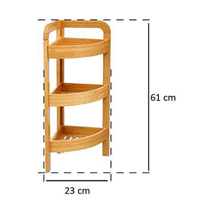 Eckregal 5five 3 Regale Bambus (23 x 23 x 61 cm)