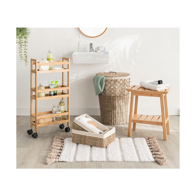 Badematte 5five Pom pom Braun Baumwolle (50 x 75 cm)