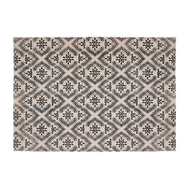 Teppich Atmosphera Schwarz Beige Baumwolle (60 x 90 cm)