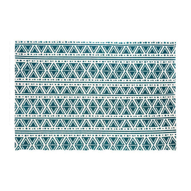Teppich Atmosphera Blau Weiß Baumwolle (60 x 90 cm)