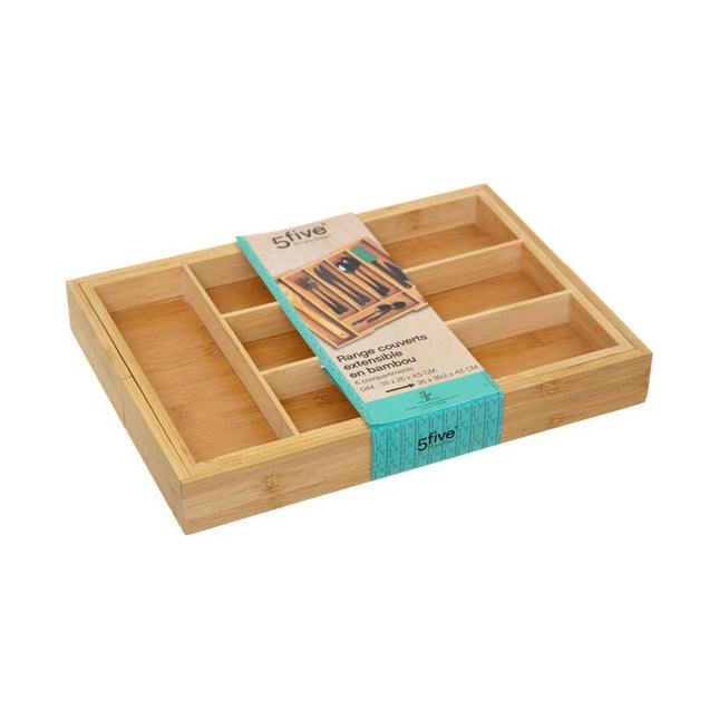 Besteckkasten 5five Holz Bambus (34 x 25 x 4,5 cm)