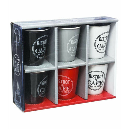 Satz von 6 Kaffeetassen 5five Bistrot (110 ml)