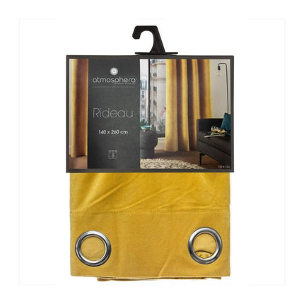 Vorhang Atmosphera Lilou Polyester Senf (140 x 260 cm)