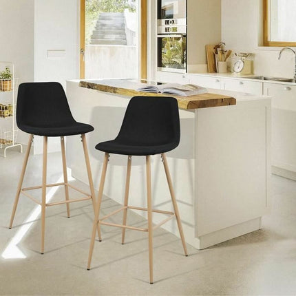 Hocker Aastory Schwarz 2 Stücke 49 x 100 x 46 cm
