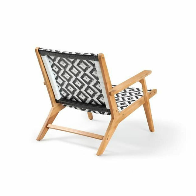Havestol Acacia 81 x 67 x 71 cm Schwarz Holz Weiß Harz