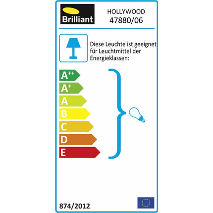 Wandleuchte Brilliant Hollywood Außenbereich Schwarz Metall